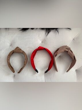 Headband Bundle! Faux Leather, Velvet & Satin Like! All Never Worn! Cute Set!